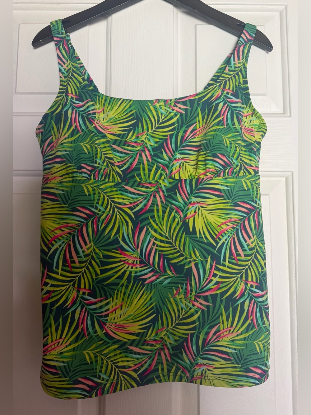 Lands' End Women's Baltic Teal Chlorine Resistant Square Neck Tankini Top